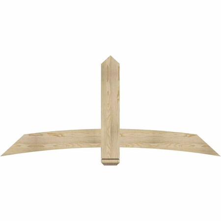 Ekena Millwork Bellingham Rough Sawn Timber Gable Bracket, Douglas Fir, 72"W x 33"H x 2"D x 6"F, 11/12 Pitch GBW072X33X0206BEL00RDF